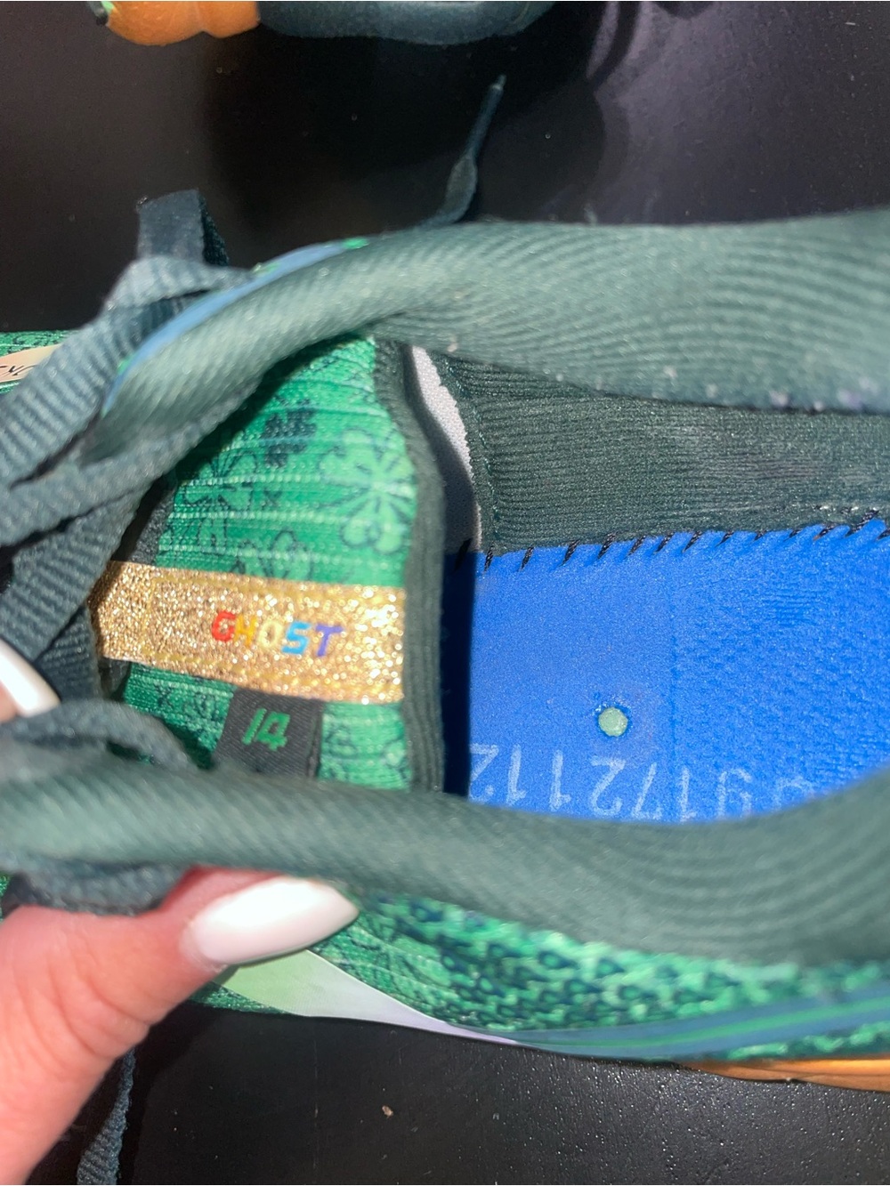 Womens Brooks Ghost 14 Run Lucky St.Patricks Day Green Running Shoes Sz 8 EUC - Picture 8 of 9